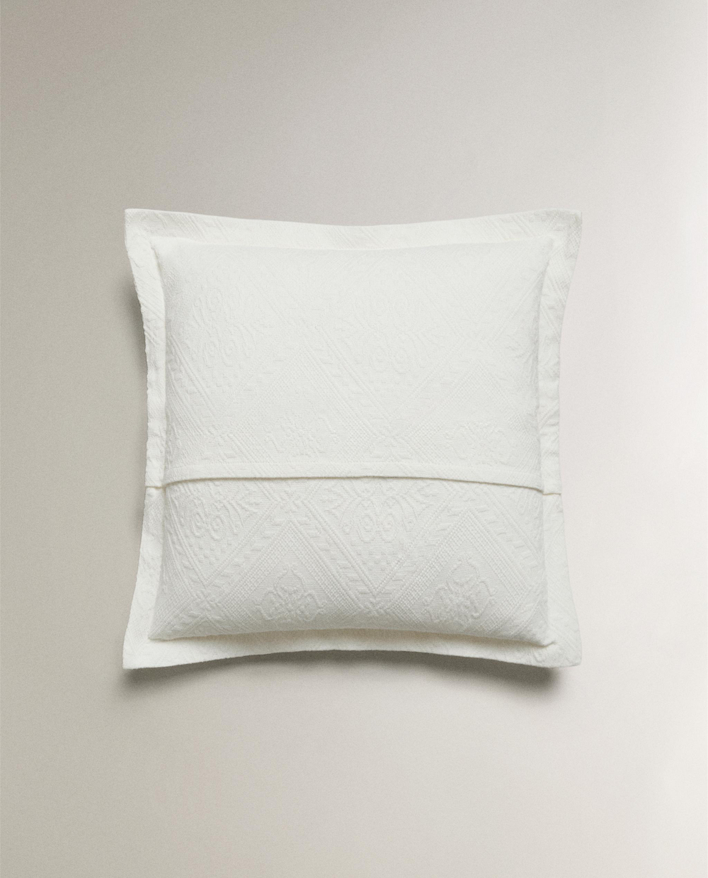 Zara Home наволочка декоративная из хлопка, белый, 50x50 см · 6191/007