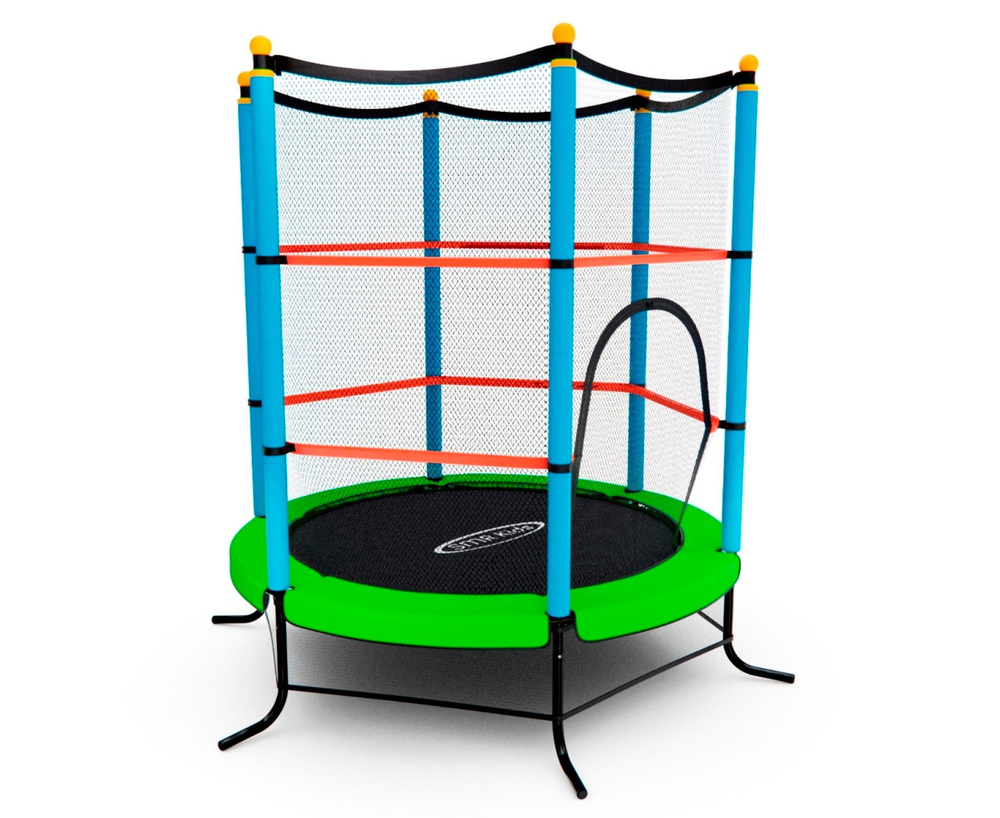 Батут детский DFC SMRKIDS 55" с сеткой, GREEN