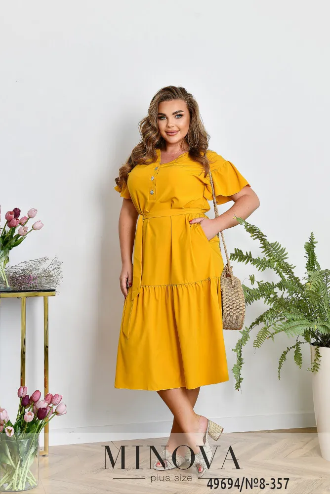 Платье 8-357-горчичный Minova