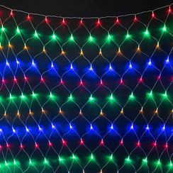 Светодиодная сетка с контроллером 2*2 м., 256 разноцветных LED ламп, прозрачный ПВХ, LTC (NTL256C-10-2M)