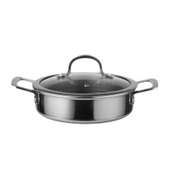 Кастрюля 4 л 26/23*15 см с крышкой New Kitchen Honeycombs нерж. с антиприг. покр. ИНДУКЦИЯ P.L.