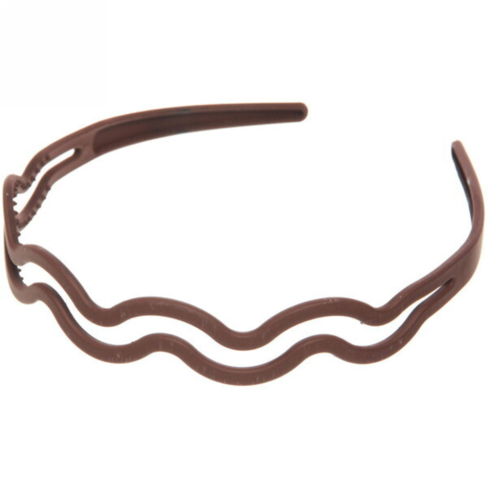 Ободок для волос «Классический - легкая волна», матовый, микс 6 цветов, 1,5см ( подвес)