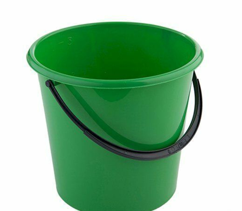 Ведро пластиковое 5 литров, без крышки, зеленое