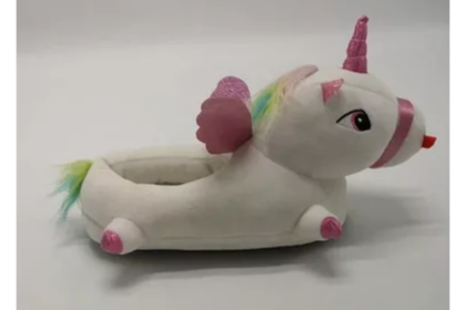 Тапочки FunFur Единорог-3 светящиеся Белый