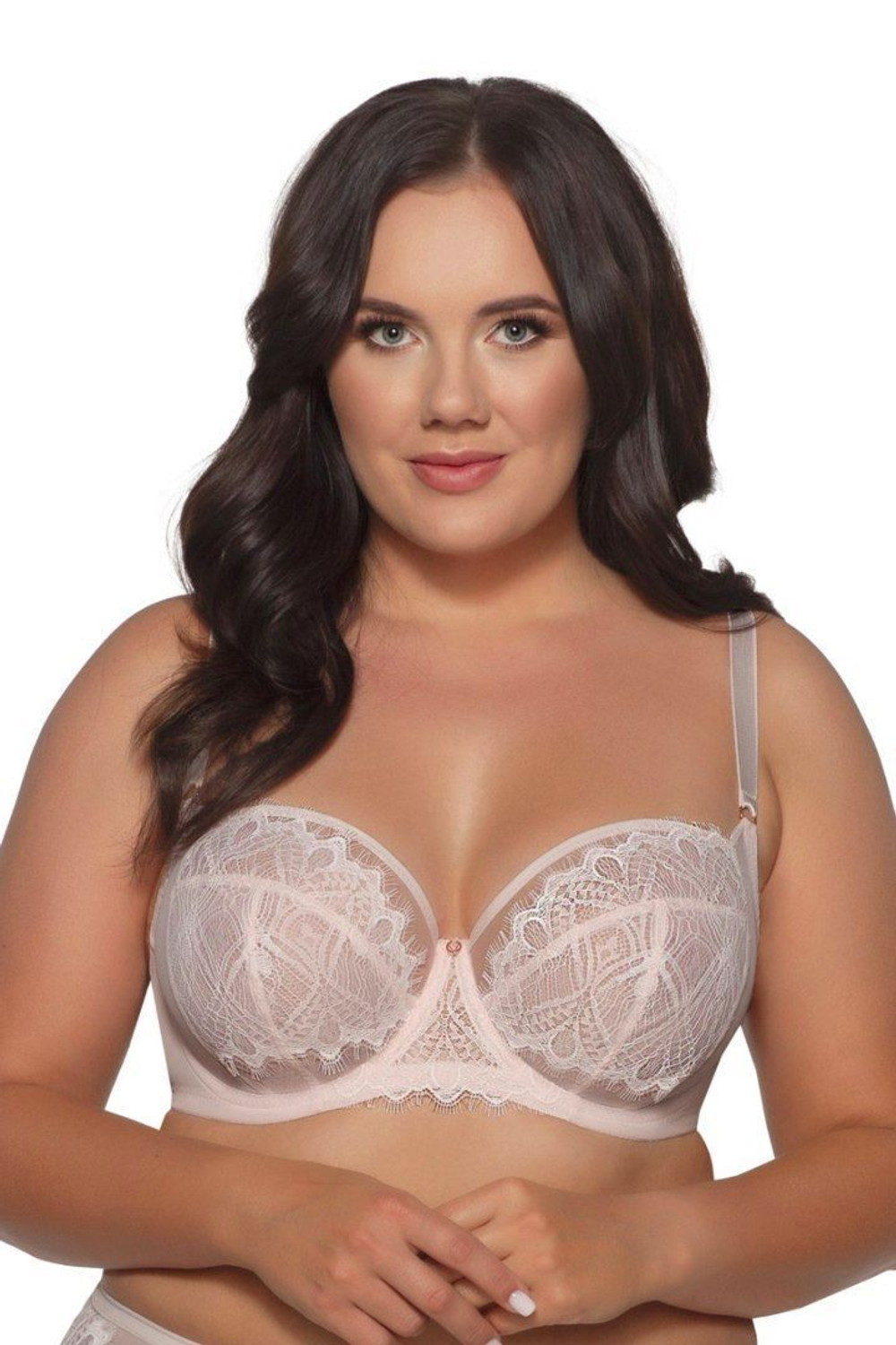 Бюстгальтер Rossa с мягкими +size чашками (Размер: 75L) (Цвет: пудровый)