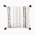 Наволочка декоративная бохо 45х45 см (белый, серый, черный) хлопок