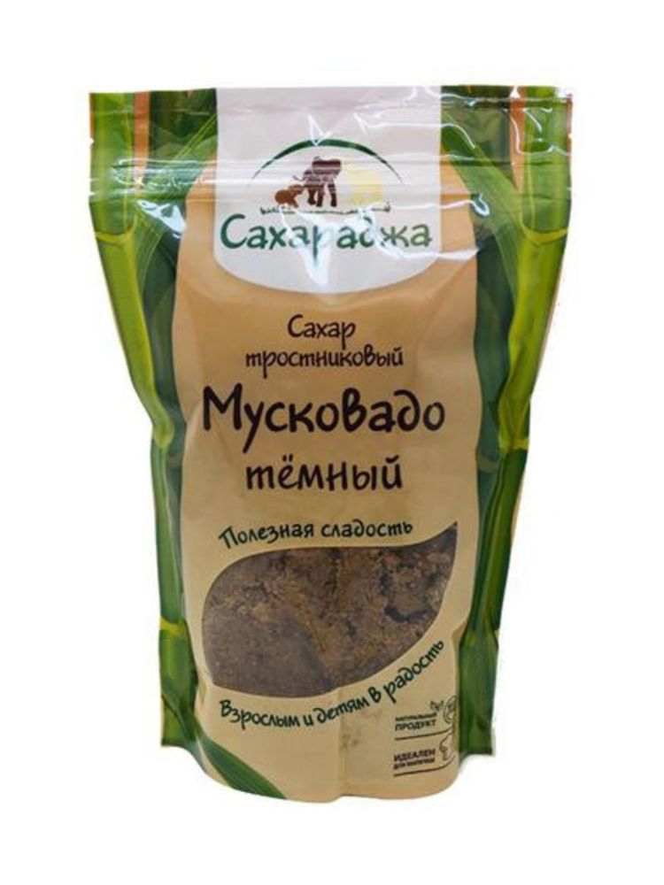 Сахар Сахараджа тростниковый Мусковадо темный 450 г х 12 уп