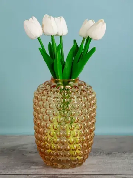 Ваза "Веста" 19см, цв.желтый