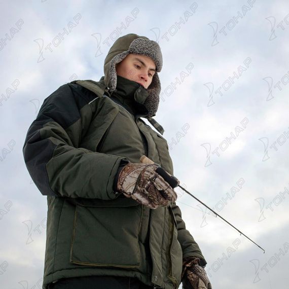 Перчатки Helios охотничьи утепленные КМФ лес р. L