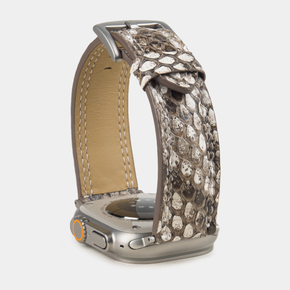 Ремешок для Apple Watch Ultra 49mm из кожи питона, натурального цвета