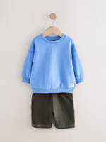 Толстовка и шорты в комплекте для мальчика Next E60-708, Синий, Темно-серый