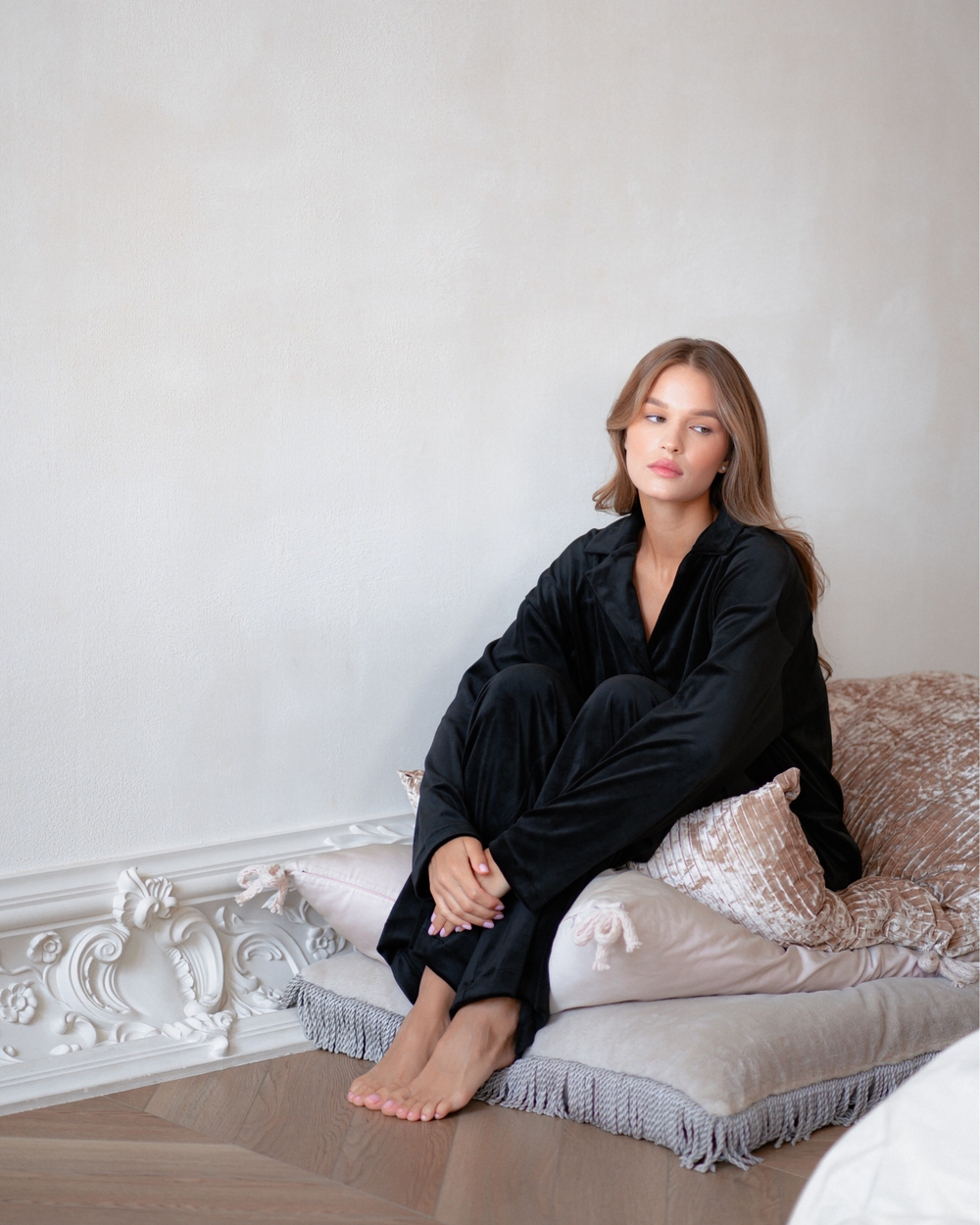 КОМПЛЕКТ ВЕЛЮРОВЫЙ (БЛУЗА И БРЮКИ)