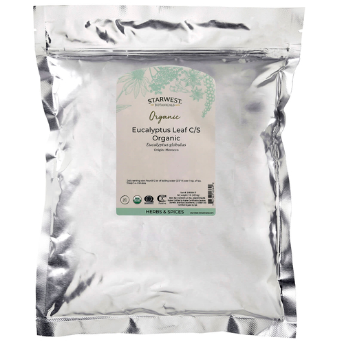 Starwest Botanicals, органические листья эвкалипта, нарезанные и просеянные, 453,6 г (1 фунт)
