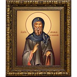 Михаил Улумбийский преподобный. Икона на холсте.