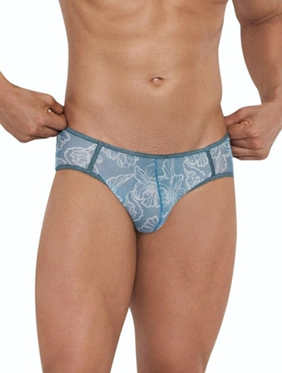 Серые трусы-джоки с цветочым принтом Avalon Jockstrap (Размер: S) (Цвет: серый)