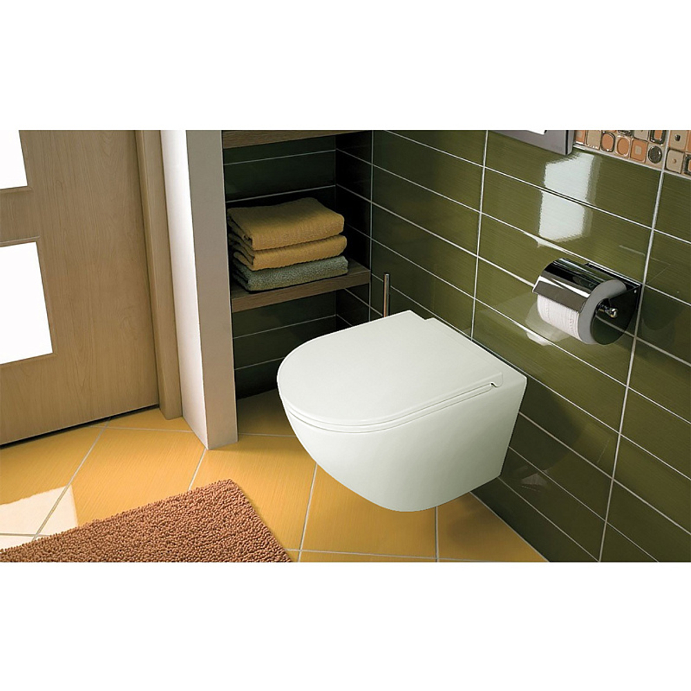 Унитаз подвесной PRO 370х490х360 безободковый, в комплекте с сидением микролифт (PRO-0001)