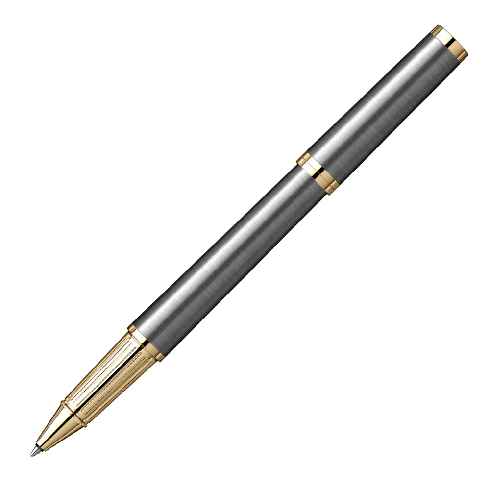 Ручка роллер Parker Ingenuity Grey Core GT (2213727) F черн. черн. подар.кор.