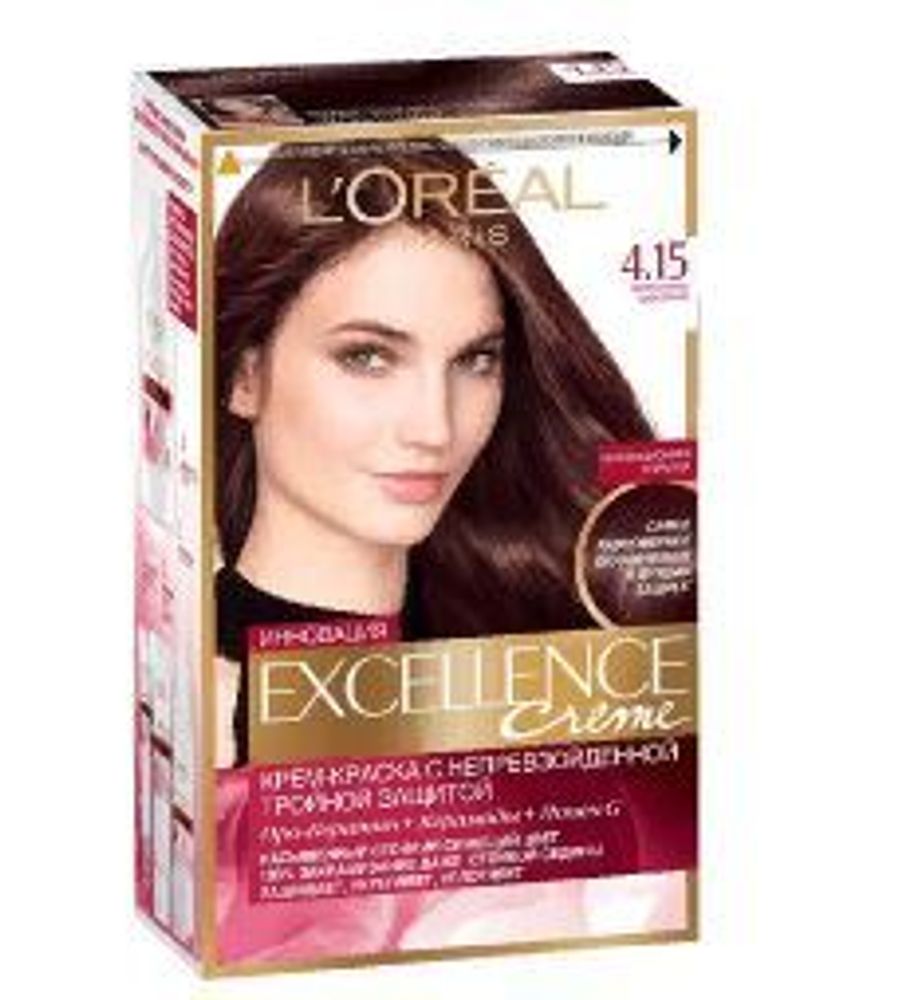 L&#39;Oreal Paris Краска для волос Excellence-Crème,тон №4.15, Морозный шоколад, 48 мл