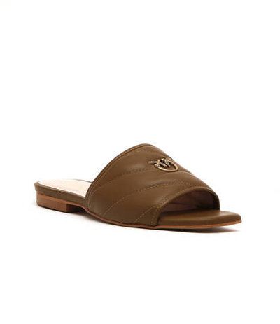 Кожаные шлепанцы molly Pinko - коричневый(1H211B Y86B)