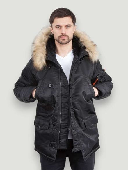 Куртка Аляска N-3B Husky II Nord Storm (черный - black/black)