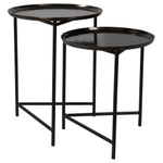 Сет из 2х столиков BURNETT NESTING TABLES, DARK NICKEL, арт. 25151