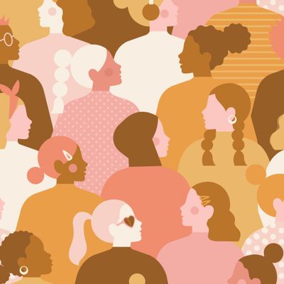 Разные лица девочек в профиль