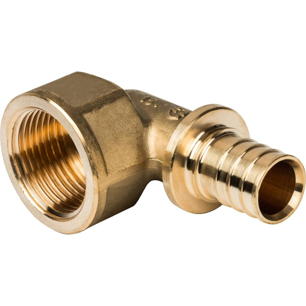 STOUT Угольник-переходник с внутренней резьбой 25*G 3/4" для труб из сшитого полиэтилена аксиальный*