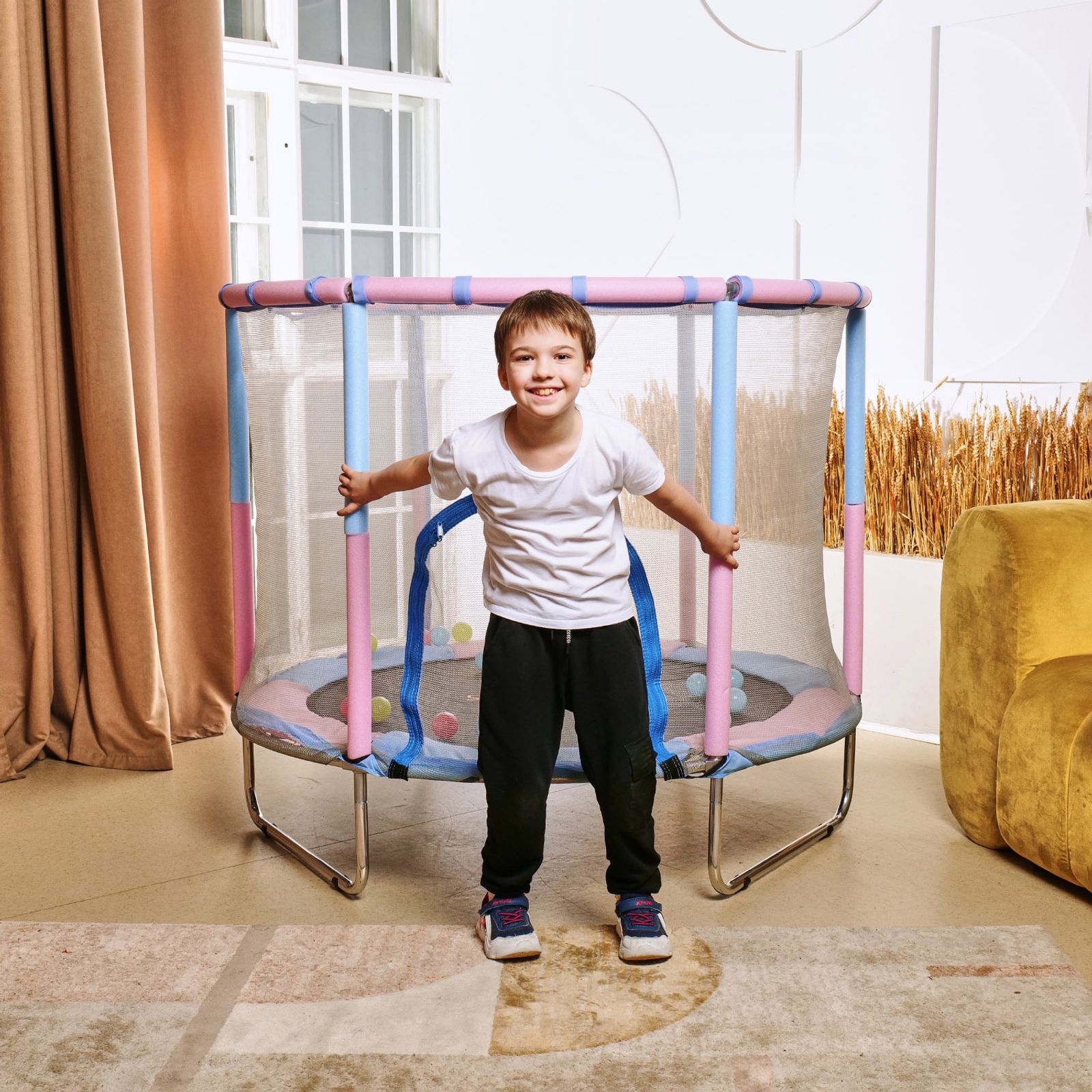 Батут детский DFC A.KOU KIDS 55" (140 см) с сеткой фото №10