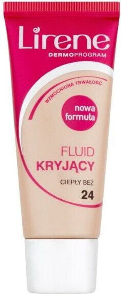 Lirene Dermo Fluid Kryjący Nr 24 Ciepły Beż 30 ml