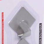 Крючки в наборе 2шт из нержавеющей стали на липкой основе «БАСТОФ», форма ромб, нагрузка 2кг/4,5см