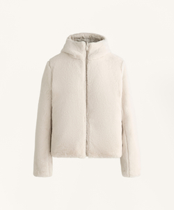 Oysho Двусторонняя утепленная куртка FELLEX® AEROGEL из искусственного меха, каменный