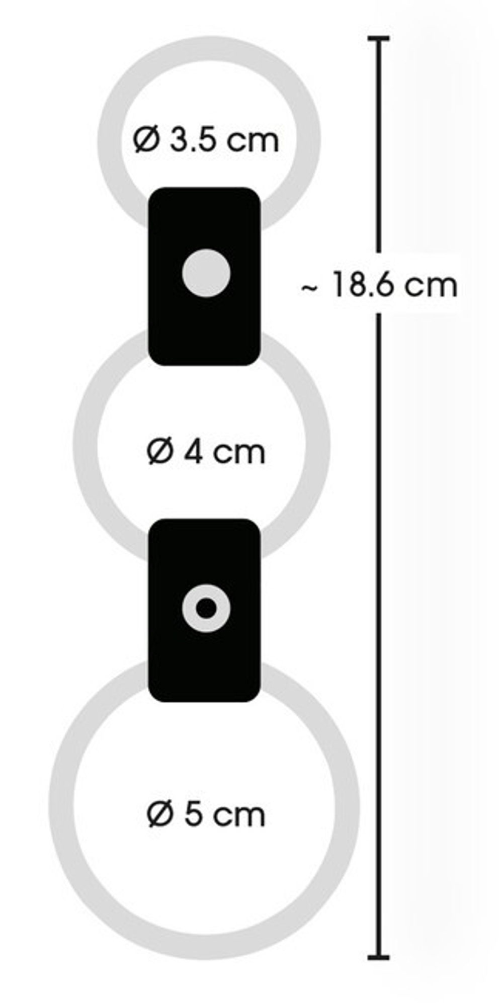 Металлические кольца на фаллос Metal Cock Ring Set of 3 by Bad Kitty (Цвет: черный)