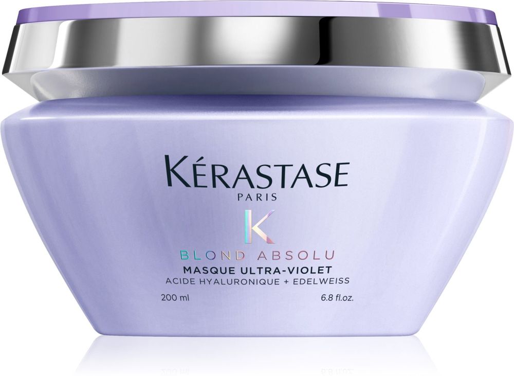 Kerastase Blond Absolu Masque Ultra-Violet - интенсивный уход за обесцвеченными волосами с мелированием в оттенок холодный блонд /   200  ml  / GTIN 3474636692408