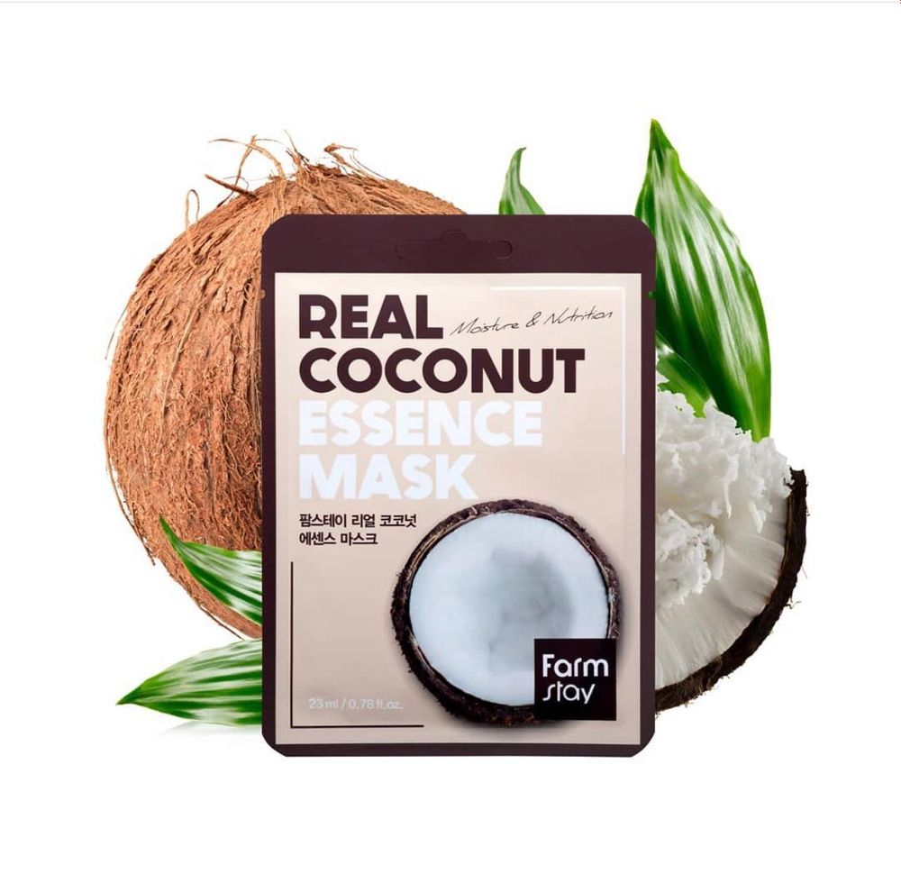 Farm Stay. Тканевая маска для лица с экстрактом кокоса Real Coconut Essence Mask