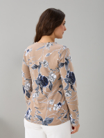 Лонгслив ЛНкл-081/бежевый-плетистаяроза