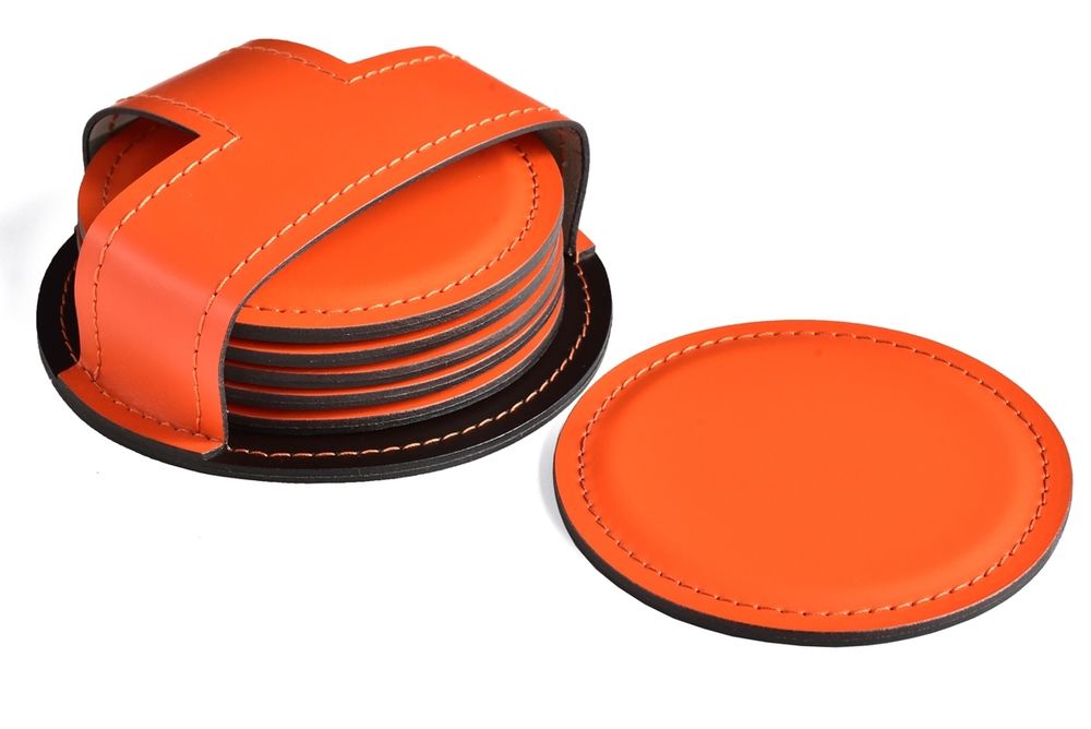 костеры из оранжевой кожи