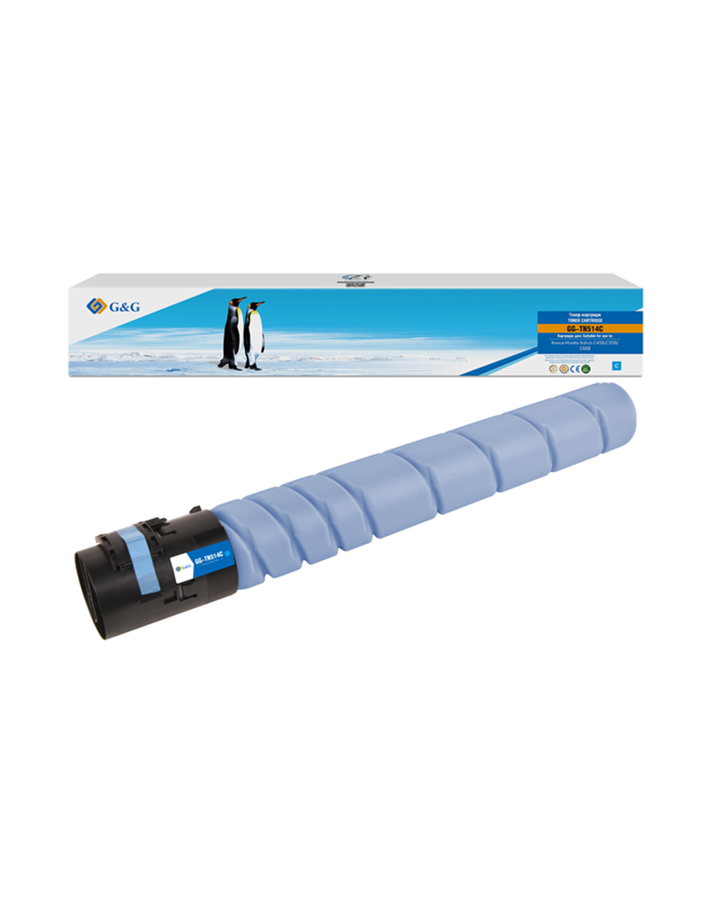 G&G toner-cartridge for Konica Minolta bizhub C458/C558/C658 with chip cyan 26000 pages TN-514C A9E8450 гарантия 12 мес.