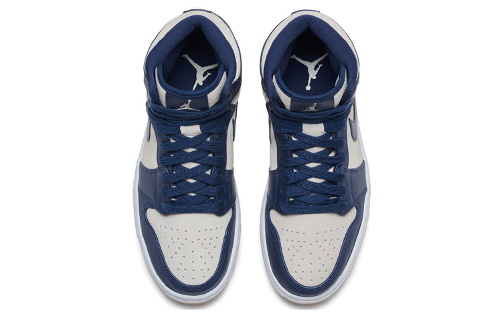 Кроссовки Jordan Air Jordan 1 Retro Premium Midnight Navy Light Cream (Женская размерная сетка)