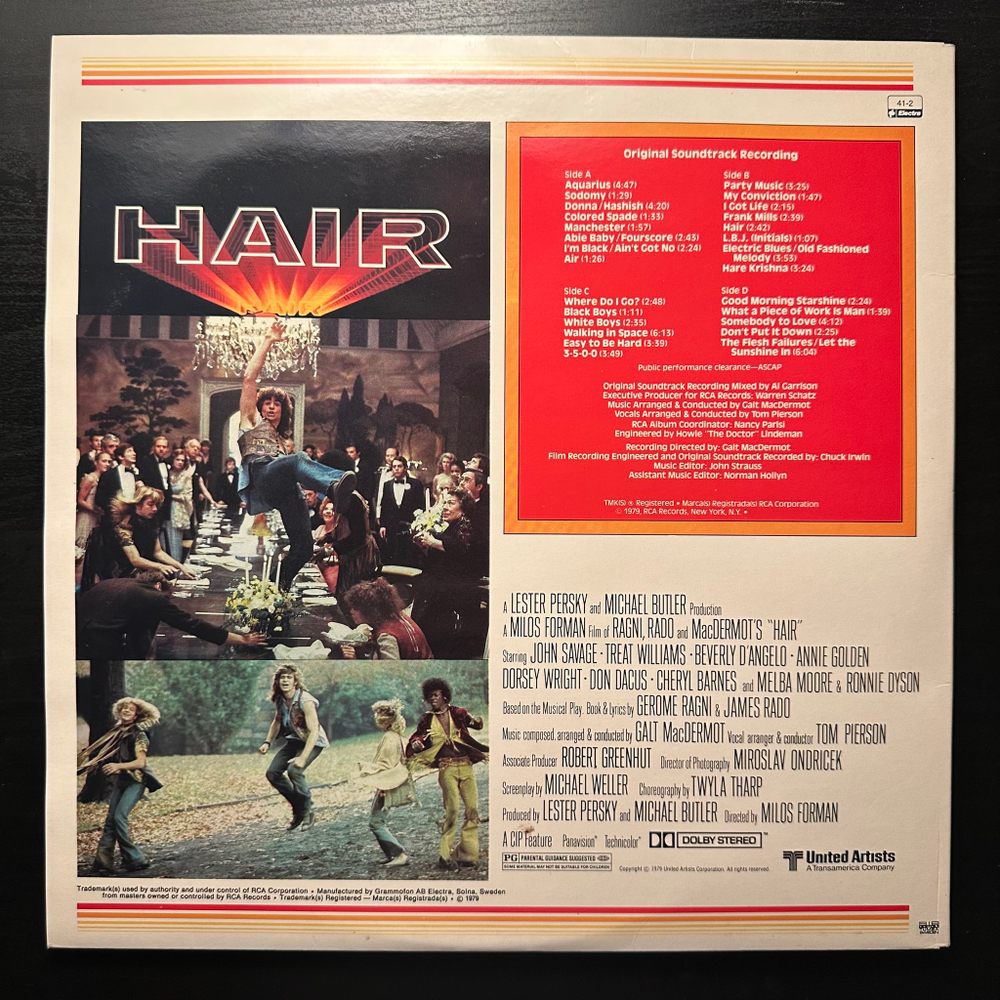 Galt MacDermot - Hair 2LP (Швеция 1979г.)