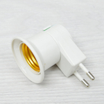 Патрон для лампочки Е27 с вилкой в розетку и выключателем