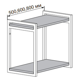 Открытая полка горизонтальная высокая ОПМВГ 600