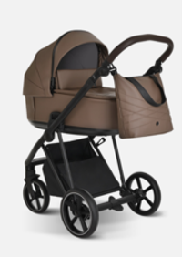 Roan Коляска 2 в 1 Sol Leather Camel Black Тем.коричневый