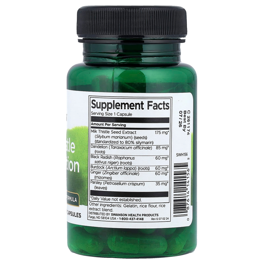 Swanson, смесь расторопши, 60 капсул
