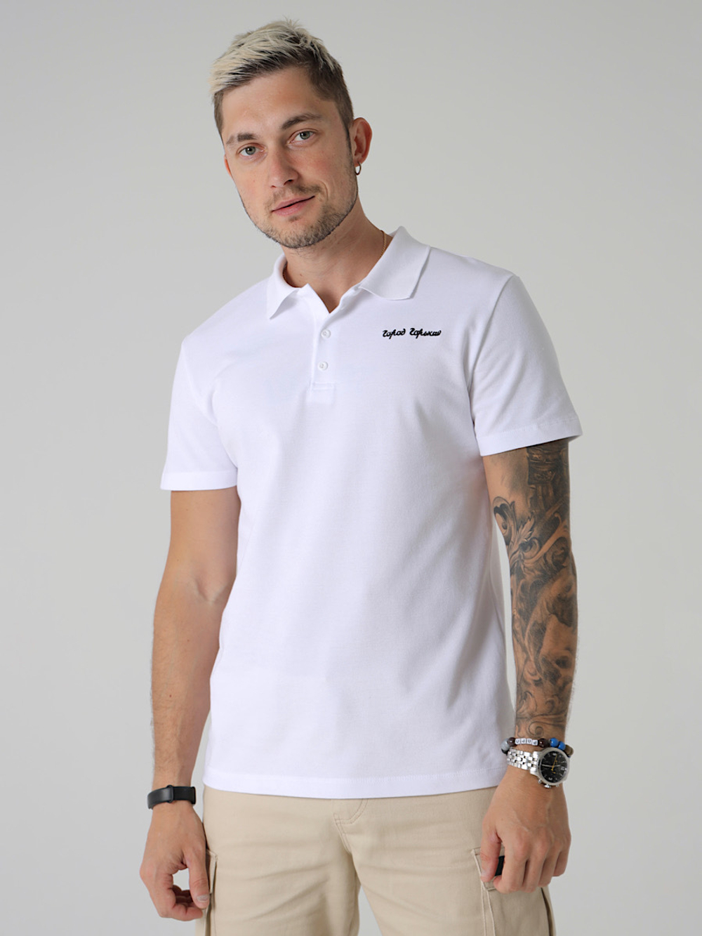 Футболка поло Город Горький белая