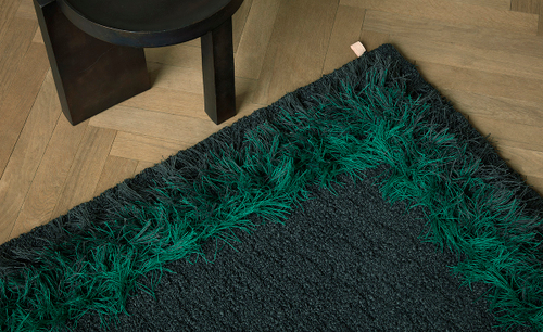Ковер Feather KASTHALL шерсть/лен  graphite/green 2000х3000