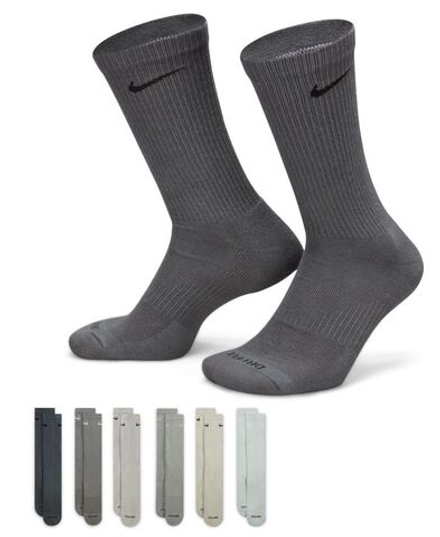 Теннисные носки Nike Everyday Plus Cushion Crew Socks 6P - Multikolor