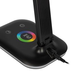 Настольный светильник ЭРА NLED-502-11W-BK светодиодный с RGB ночником черный