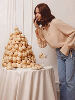 Бежевая блузка с завязками Rosalie