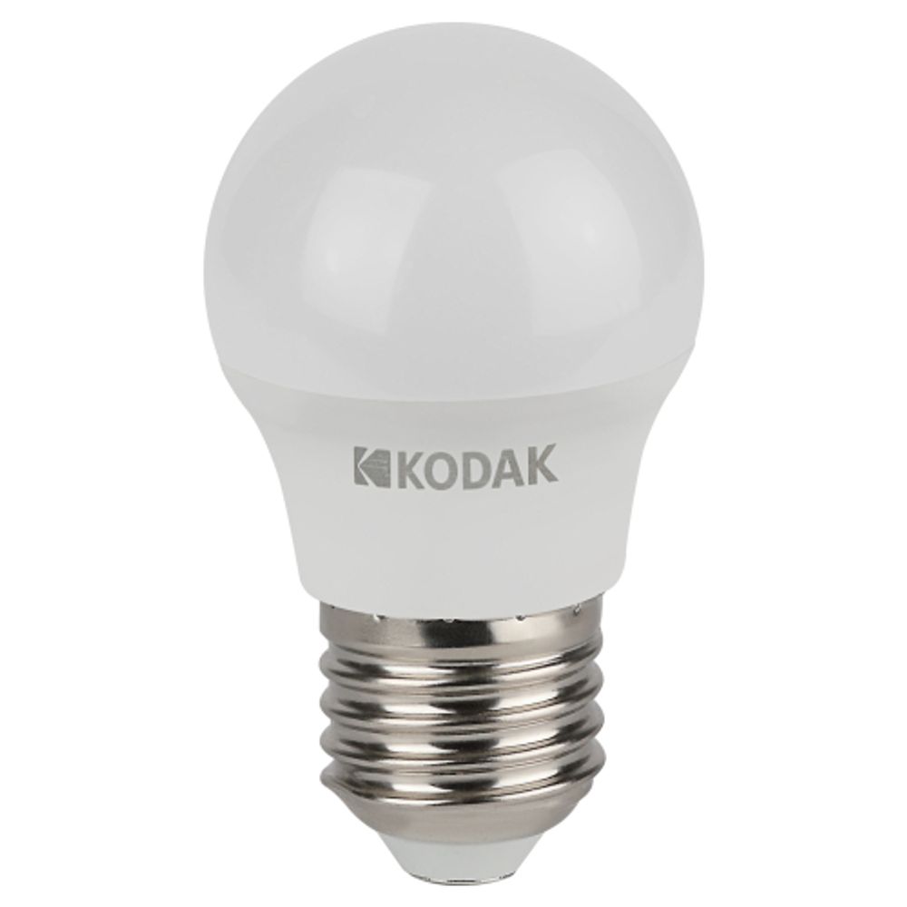 Лампа светодиодная Kodak LED P45-7W-865-E27 K 7Вт шар холодный дневной свет Е27 | Лампы cветодиодные Шар (G/P)