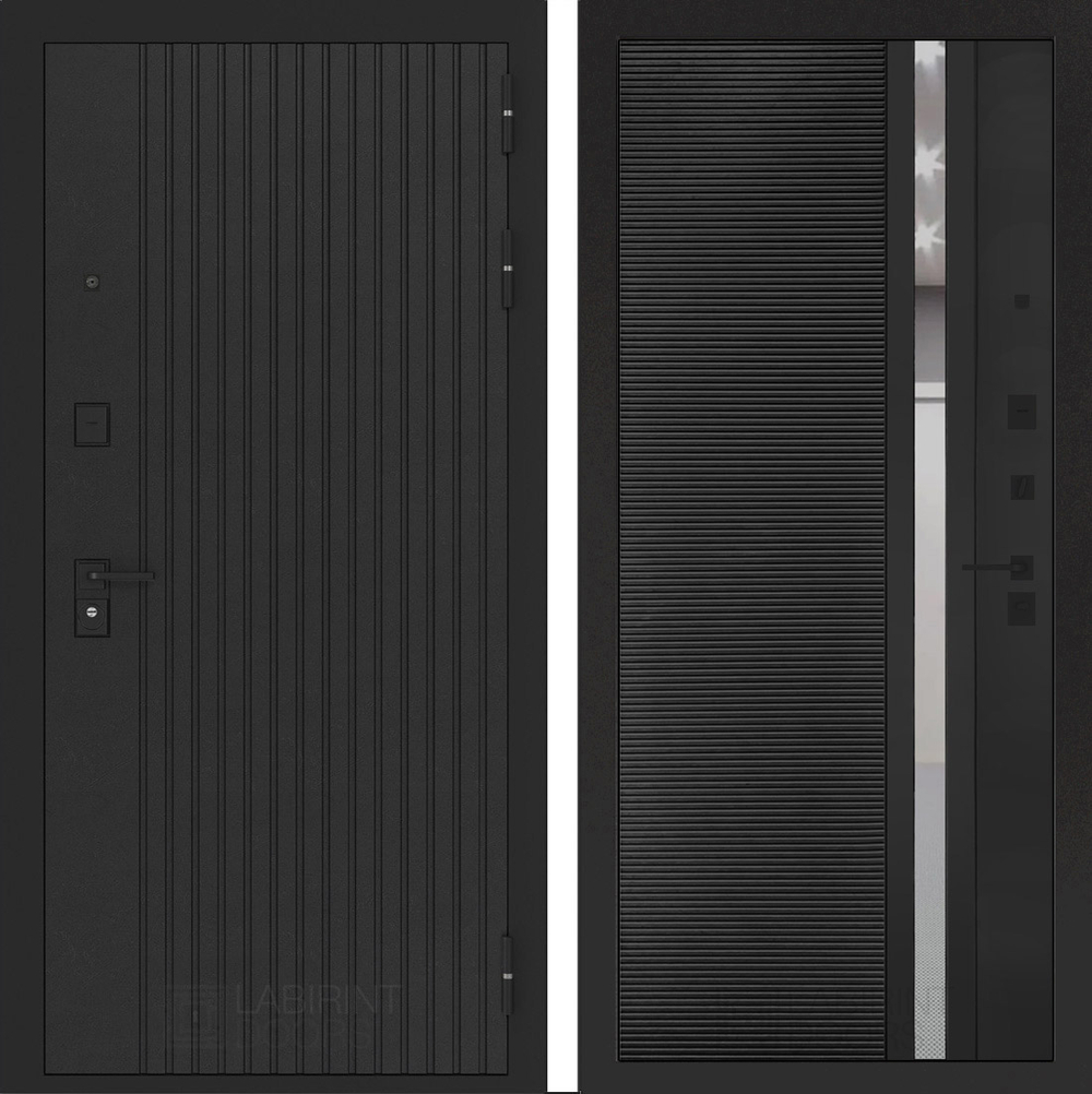 Бункер 06-31 чёрный кварц, зеркальная вставка с тонировкой